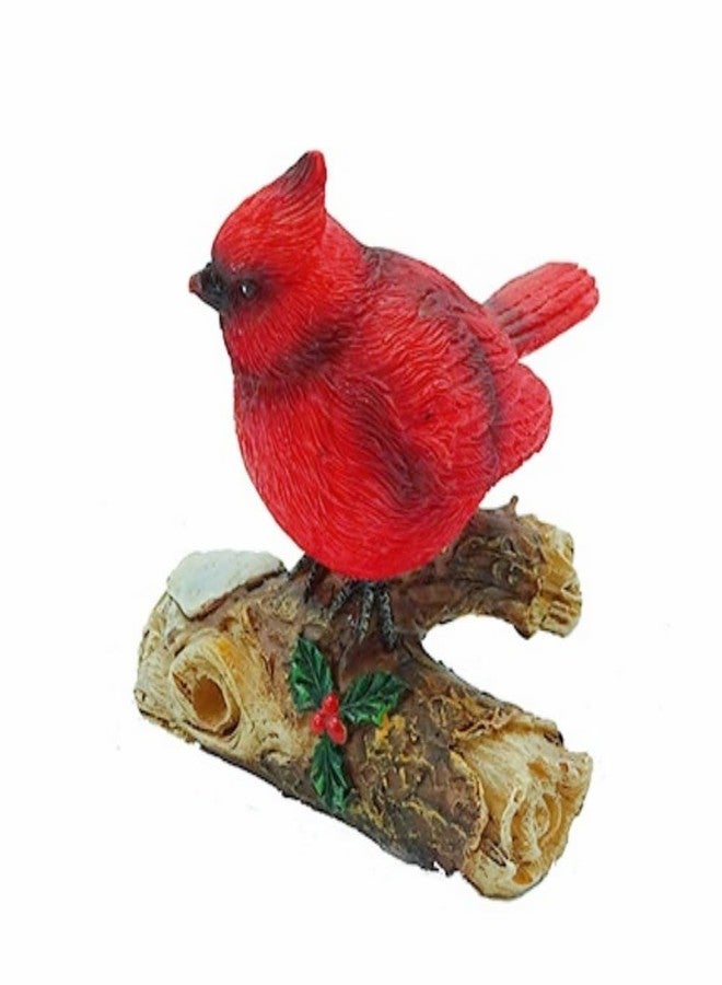 Gishima Little Cardinal Figurine - Red Cardinal Bird Perched on a Branch Decorative Figurine for Gifts
